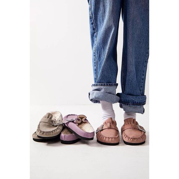 New New Free People Shearling After Riding Mules Size 9 - Picture 3 of 11